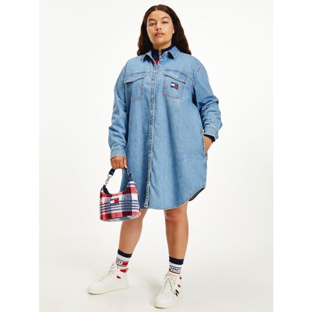 Curve Tommy Hilfiger Relaxed Denim Shirt Dress Womens Size XXL